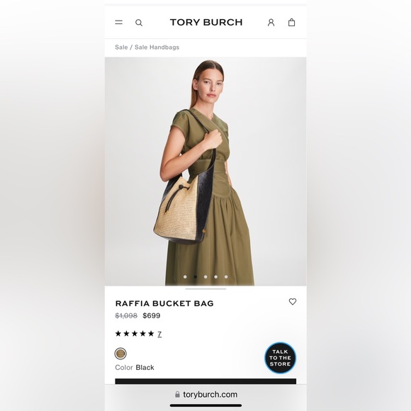 Tory Burch Embossed Bucket Bag - Picture 16 of 16